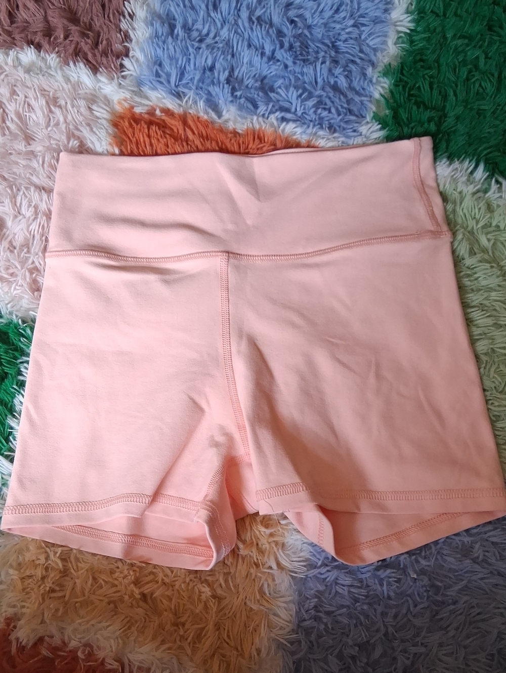 Women’s High-Waist Peach Active Shorts